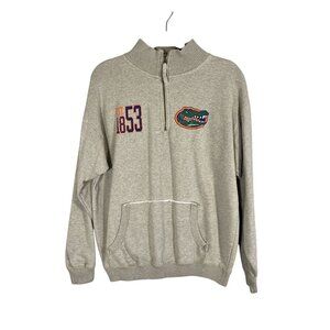 Retro Florida Gator Graphic Sweater Tan M College Football Sporty Academia 80s